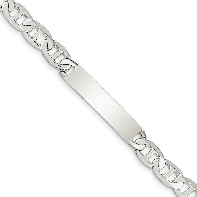 Shine In Style – Shop Jewelry Discounts Today 8mm Sterling Silver Polished Engravable Anchor Link I.D. Bracelet Shine In Style – Shop Jewelry Discounts Today 8mm Sterling Silver Polished Engravable Anchor Link I.D. Bracelet