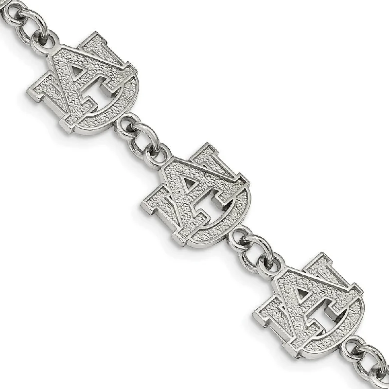 Special Deals On Handcrafted And Designer Jewelry Stainless Steel Auburn University Link Bracelet, 6.5 to 8 Inch Special Deals On Handcrafted And Designer Jewelry Stainless Steel Auburn University Link Bracelet, 6.5 to 8 Inch