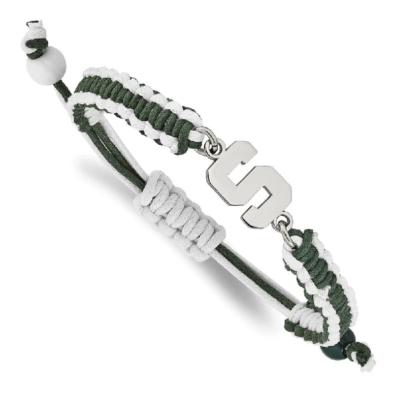 Accessorize For Less – Luxury Jewelry At Affordable Prices Stainless Steel Michigan State U. Adjustable Cord Bracelet, 9 Inch Accessorize For Less – Luxury Jewelry At Affordable Prices Stainless Steel Michigan State U. Adjustable Cord Bracelet, 9 Inch