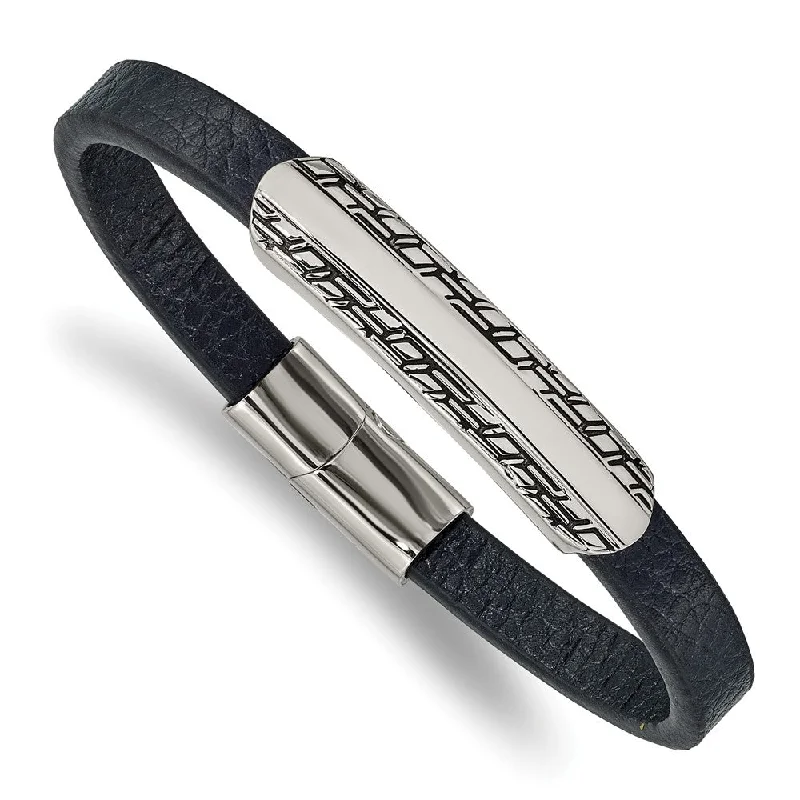 Your Dream Jewelry At Dream Prices – Shop Now Stainless Steel & Navy Blue Leather Antiqued I.D. Bracelet, 8.25 Inch Your Dream Jewelry At Dream Prices – Shop Now Stainless Steel & Navy Blue Leather Antiqued I.D. Bracelet, 8.25 Inch