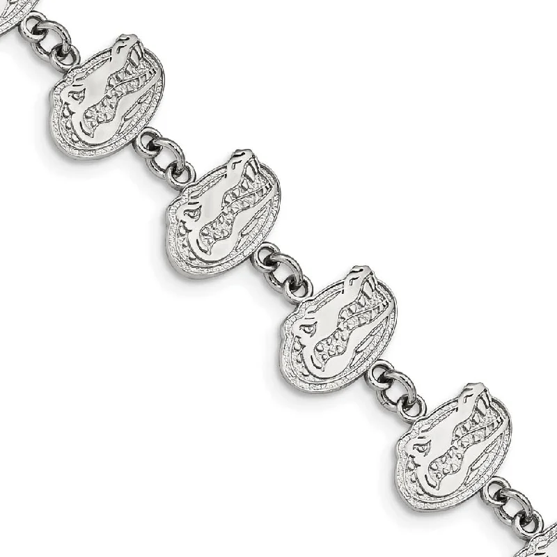 Don't Miss Out On Jaw-Dropping Jewelry Discounts Stainless Steel U. of Florida Gator Link Bracelet, 7 to 8.5 Inch Don't Miss Out On Jaw-Dropping Jewelry Discounts Stainless Steel U. of Florida Gator Link Bracelet, 7 to 8.5 Inch