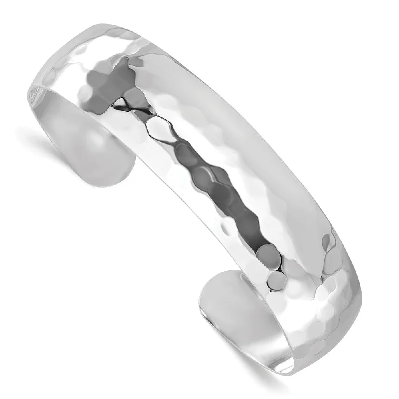 High-End Sparkle, Low-End Prices – Jewelry Sale Live Sterling Silver 14mm Hammered Domed Cuff Bracelet High-End Sparkle, Low-End Prices – Jewelry Sale Live Sterling Silver 14mm Hammered Domed Cuff Bracelet