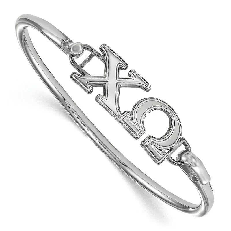 High-End Sparkle, Low-End Prices – Jewelry Sale Live Sterling Silver Chi Omega Clasp Bangle - 7 in. High-End Sparkle, Low-End Prices – Jewelry Sale Live Sterling Silver Chi Omega Clasp Bangle - 7 in.