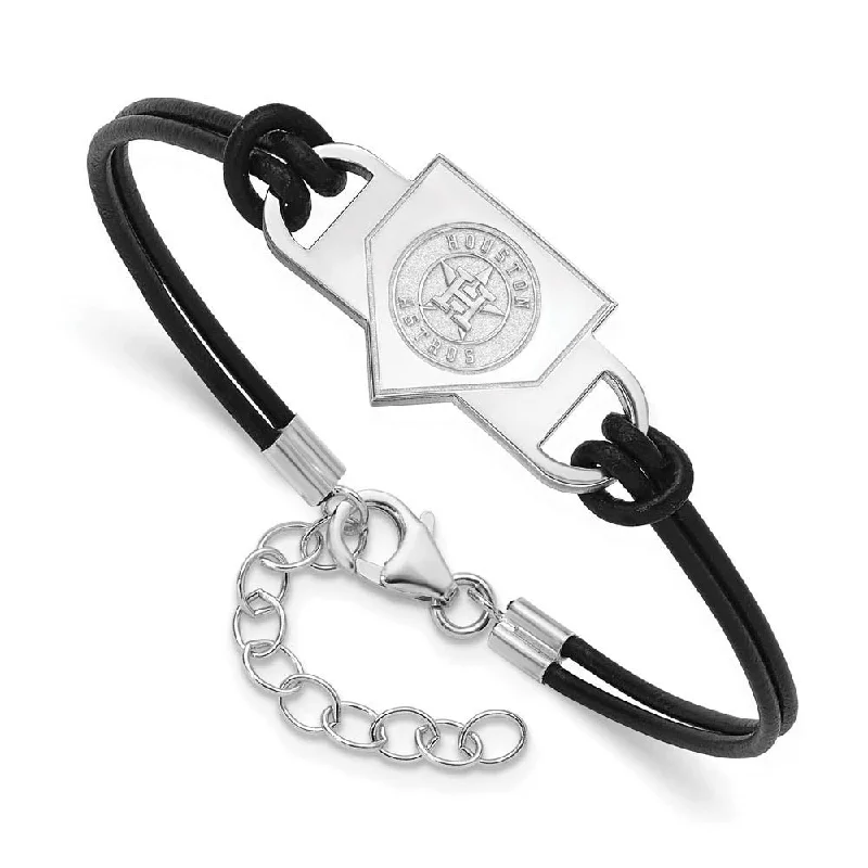 Special Sale On Handcrafted Jewelry – Shop Today Sterling Silver MLB Houston Astros Homeplate Leather Bracelet, 7 Inch Special Sale On Handcrafted Jewelry – Shop Today Sterling Silver MLB Houston Astros Homeplate Leather Bracelet, 7 Inch