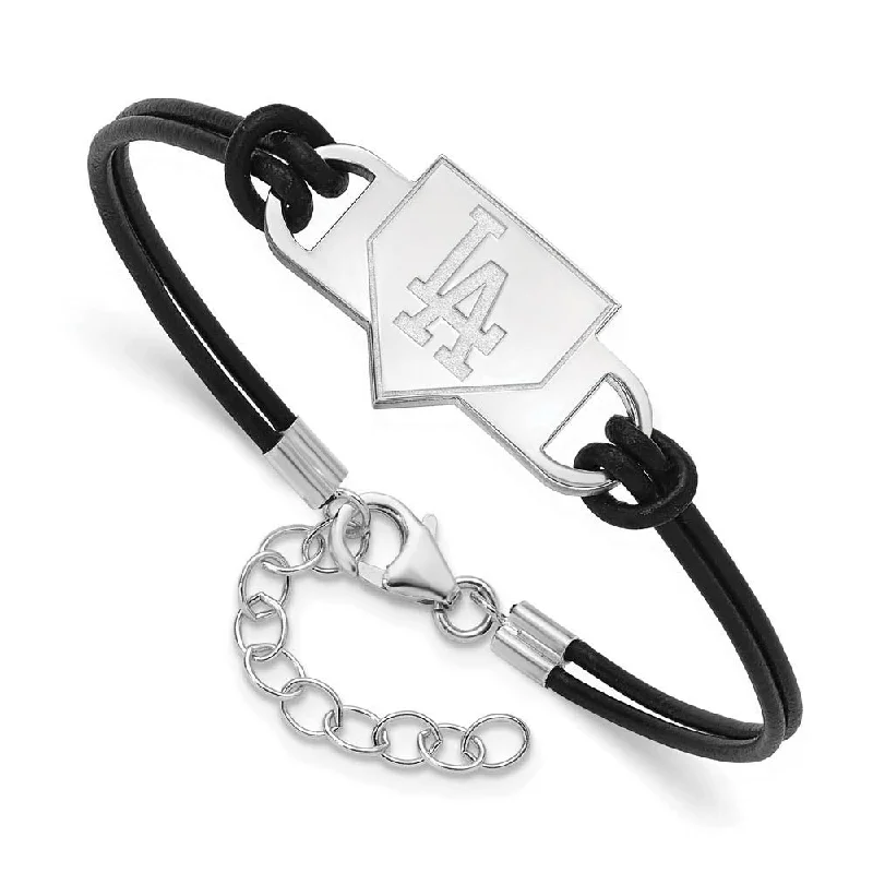 Flash Sale On Stunning Jewelry – Don't Miss Out Sterling Silver MLB LA Dodgers Homeplate Leather Bracelet, 7 Inch Flash Sale On Stunning Jewelry – Don't Miss Out Sterling Silver MLB LA Dodgers Homeplate Leather Bracelet, 7 Inch