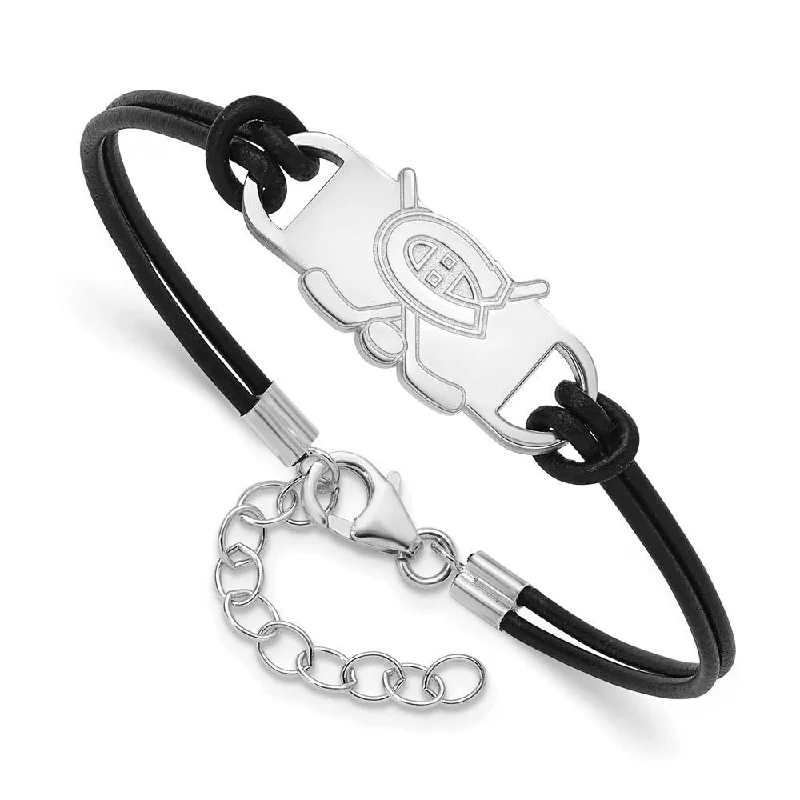 Personalized Jewelry Sale – Meaningful Gifts At Great Prices Sterling Silver Rh-Plated NHL Montreal Canadiens Leather Bracelet 7 In Personalized Jewelry Sale – Meaningful Gifts At Great Prices Sterling Silver Rh-Plated NHL Montreal Canadiens Leather Bracelet 7 In