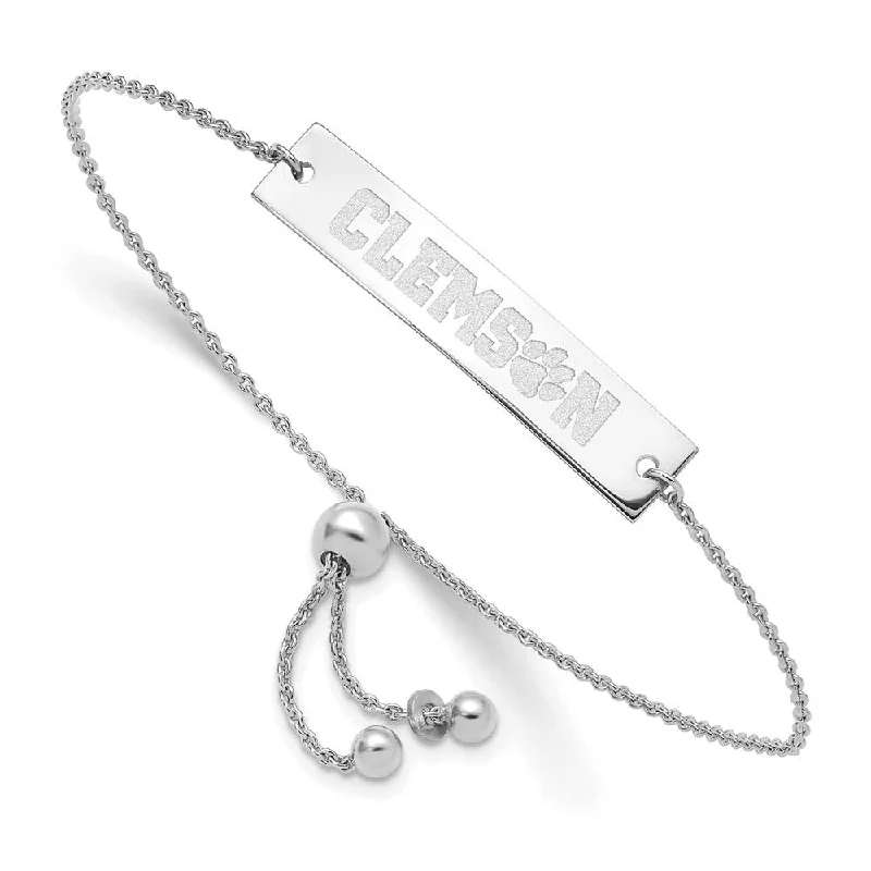 Holiday Jewelry Sale – Perfect Gifts At Great Prices Sterling Silver Rhodium Plated Clemson U. Bar Adjustable Bracelet 9 In Holiday Jewelry Sale – Perfect Gifts At Great Prices Sterling Silver Rhodium Plated Clemson U. Bar Adjustable Bracelet 9 In
