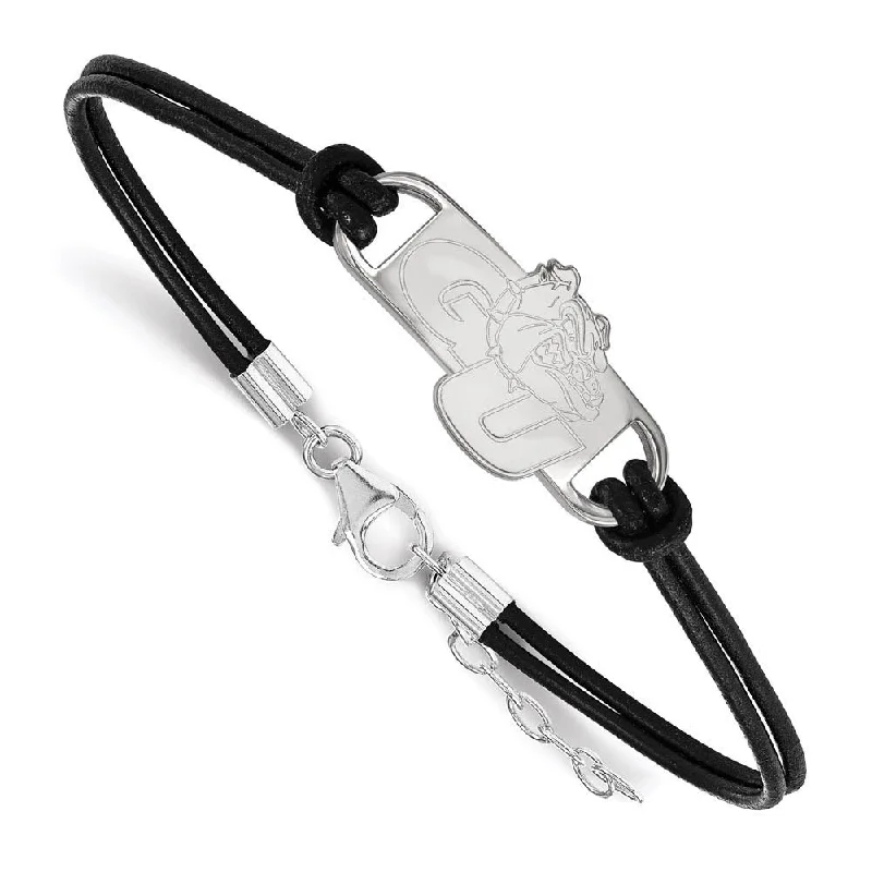 Handmade Pearl Jewelry For Timeless Elegance Sterling Silver Rhodium Plated Gonzaga U. Adj. Leather Bracelet, 7 In Handmade Pearl Jewelry For Timeless Elegance Sterling Silver Rhodium Plated Gonzaga U. Adj. Leather Bracelet, 7 In