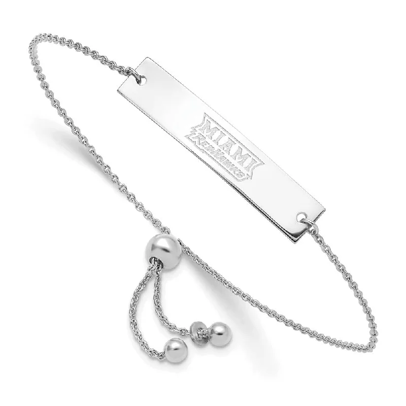 Must-Have Jewelry At Irresistible Discounts Sterling Silver Rhodium Plated Miami U. Bar Adj. Bracelet, 9 Inch Must-Have Jewelry At Irresistible Discounts Sterling Silver Rhodium Plated Miami U. Bar Adj. Bracelet, 9 Inch