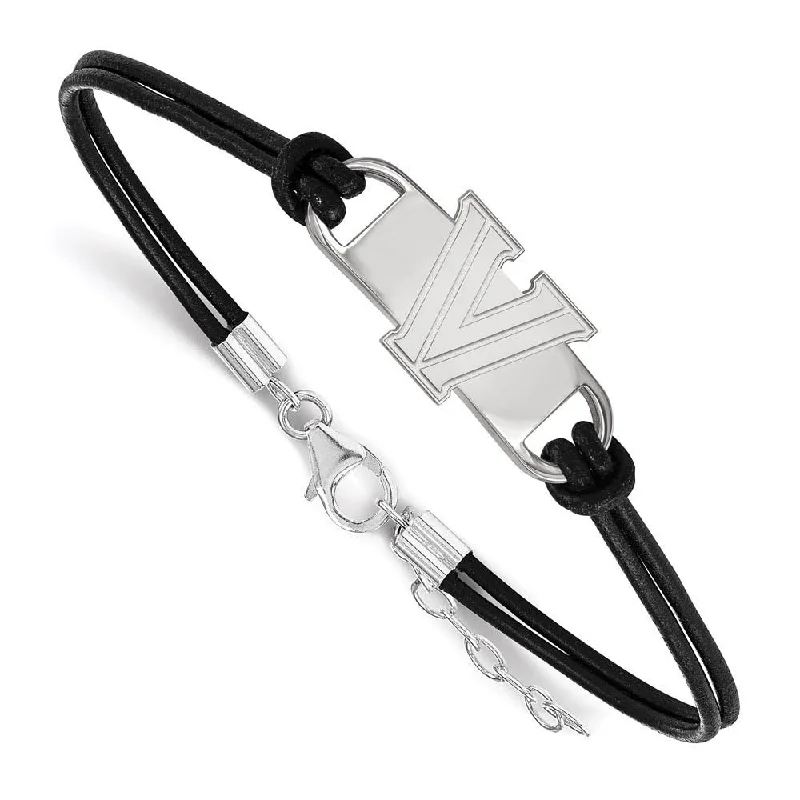 Grab Stylish Jewelry Before The Sale Ends Sterling Silver Rhodium Plated Villanova U. Adj Leather Bracelet, 7 In Grab Stylish Jewelry Before The Sale Ends Sterling Silver Rhodium Plated Villanova U. Adj Leather Bracelet, 7 In