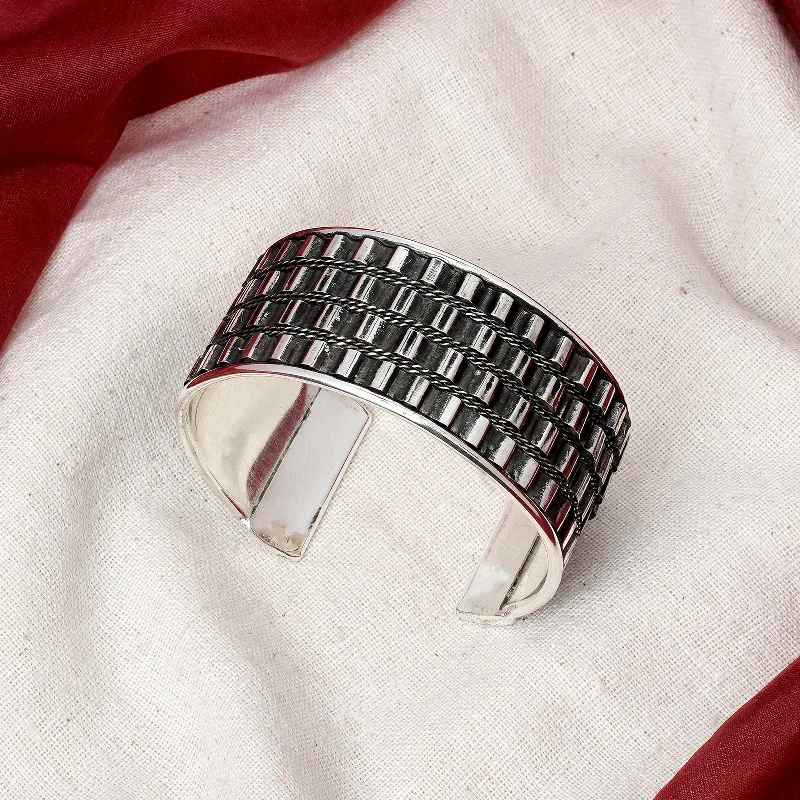 Luxury Meets Affordability – Jewelry Sale Now Live Teejh Manshi Silver Oxidised Cuff Bracelet Luxury Meets Affordability – Jewelry Sale Now Live Teejh Manshi Silver Oxidised Cuff Bracelet
