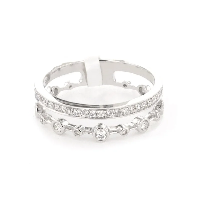 Sparkle For Less – Shop Jewelry Deals Now 2 Row Split Diamond Band | 0.29 ctw | M10278796 Sparkle For Less – Shop Jewelry Deals Now 2 Row Split Diamond Band | 0.29 ctw | M10278796