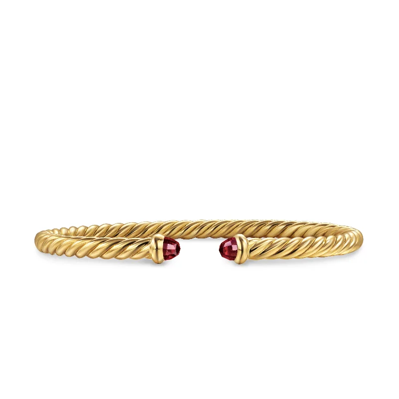 Jewelry Clearance Event – Last Chance For Stunning Deals Cablespira Flex® Bracelet in 18K Yellow Gold with Rhodolite Garnet\, 4mm Jewelry Clearance Event – Last Chance For Stunning Deals Cablespira Flex® Bracelet in 18K Yellow Gold with Rhodolite Garnet\, 4mm