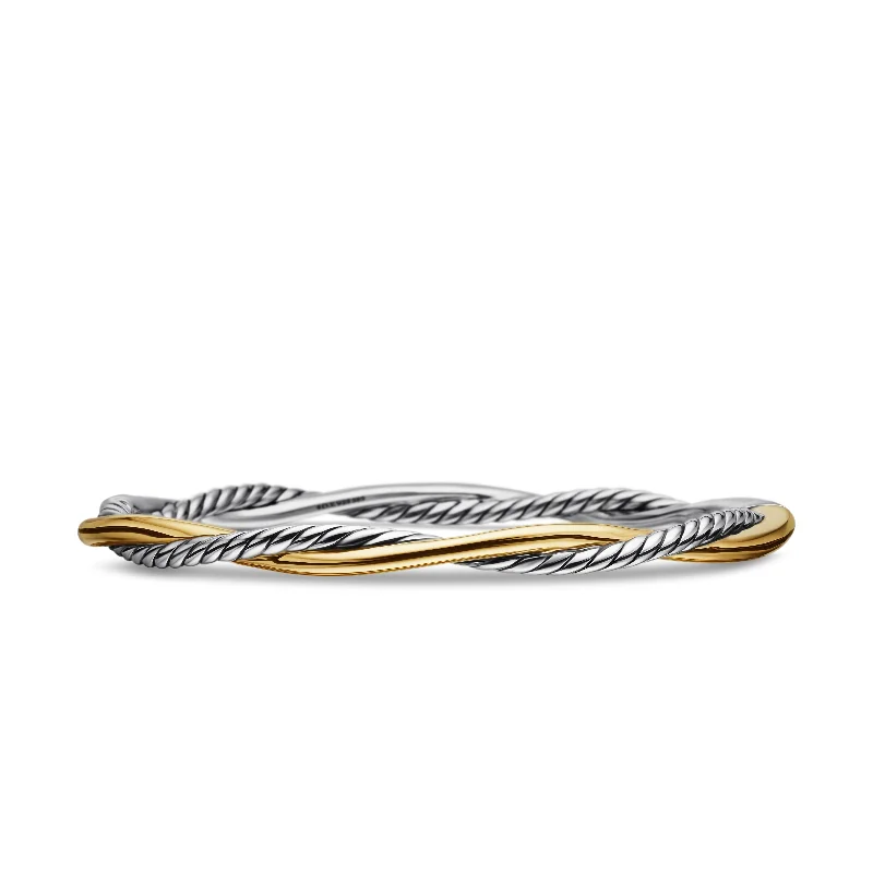 Fashion-Forward Jewelry At Incredible Prices Petite Infinity Bracelet in Sterling Silver with 14K Yellow Gold\, 4.4mm Fashion-Forward Jewelry At Incredible Prices Petite Infinity Bracelet in Sterling Silver with 14K Yellow Gold\, 4.4mm