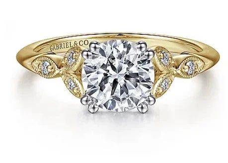 Grab Your Favorite Jewelry At The Lowest Prices Celia - 14K White-Yellow Gold Round Diamond Engagement Ring (setting only) Grab Your Favorite Jewelry At The Lowest Prices Celia - 14K White-Yellow Gold Round Diamond Engagement Ring (setting only)