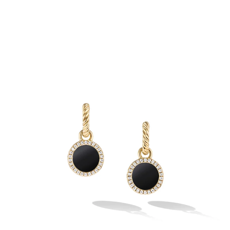 Elegant Jewelry, Exclusive Prices – Shop Now Petite DY Elements® Drop Earrings in 18K Yellow Gold with Black Onyx and Diamonds\, 22.6mm Elegant Jewelry, Exclusive Prices – Shop Now Petite DY Elements® Drop Earrings in 18K Yellow Gold with Black Onyx and Diamonds\, 22.6mm