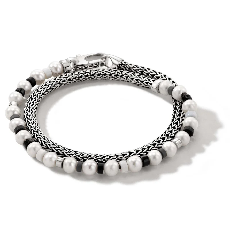 Flash Sale On Exquisite Jewelry – Don't Miss Out John Hardy Colorblock Pearl Wrap Bracelet w/ Black Onyx Flash Sale On Exquisite Jewelry – Don't Miss Out John Hardy Colorblock Pearl Wrap Bracelet w/ Black Onyx