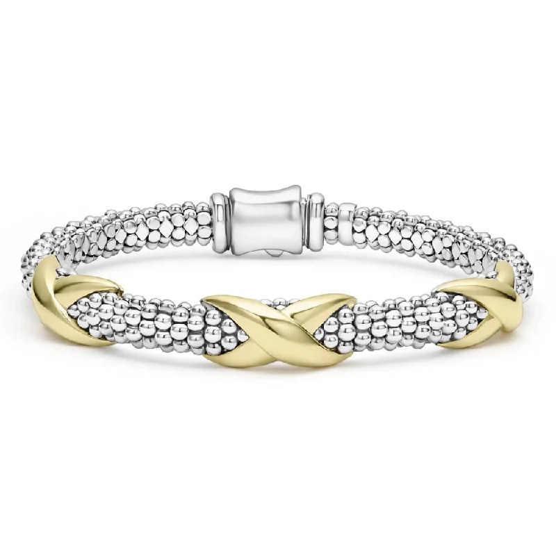 Celebrate Every Occasion With Sparkling Savings Lagos Embrace Three Station X Caviar Bracelet, 6mm Celebrate Every Occasion With Sparkling Savings Lagos Embrace Three Station X Caviar Bracelet, 6mm