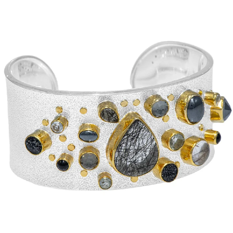 Buy More, Save More – Special Jewelry Discounts Michou Sterling Silver & 22k Vermeil Cuff Bracelet with Multiple Gemstones Buy More, Save More – Special Jewelry Discounts Michou Sterling Silver & 22k Vermeil Cuff Bracelet with Multiple Gemstones