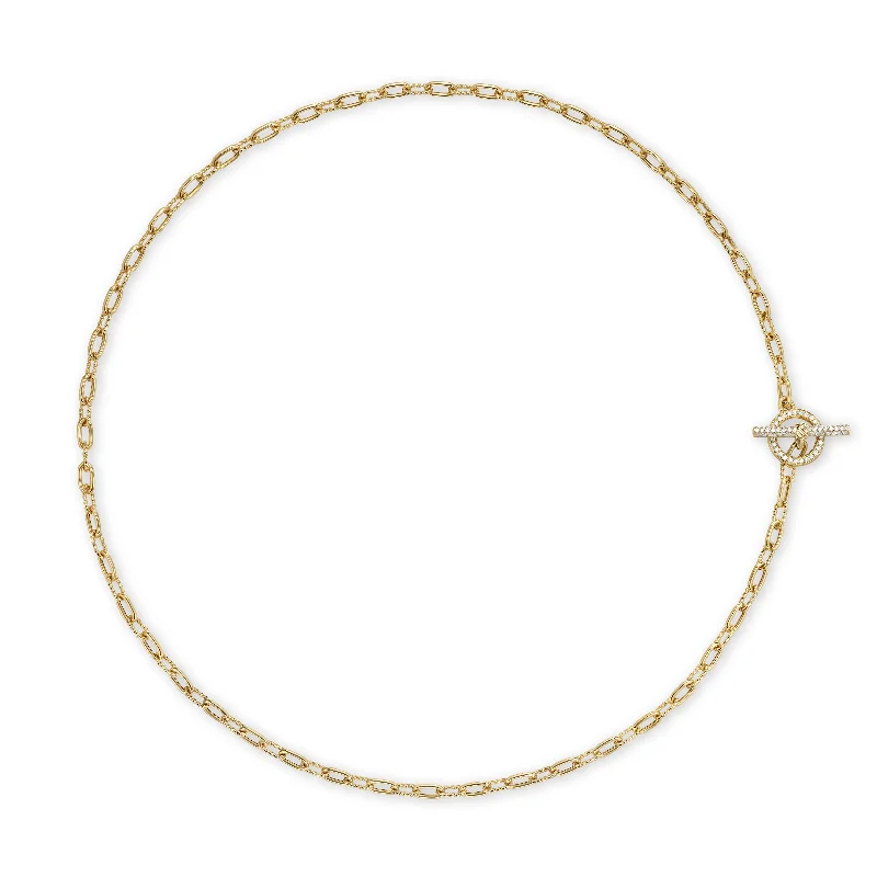 Must-Have Jewelry At Irresistible Discounts DY Madison® Pavé Diamond Toggle Chain Necklace in 18K Yellow Gold Must-Have Jewelry At Irresistible Discounts DY Madison® Pavé Diamond Toggle Chain Necklace in 18K Yellow Gold