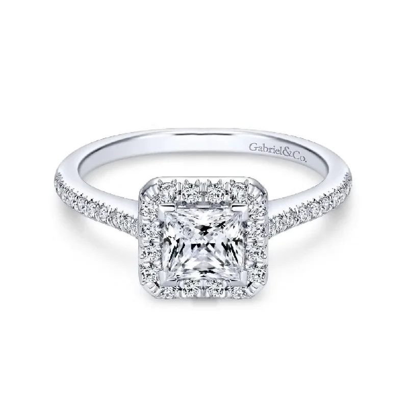 Discounted Jewelry For A Glamorous Look Patience - 14K White Gold Princess Halo Diamond Engagement Ring Discounted Jewelry For A Glamorous Look Patience - 14K White Gold Princess Halo Diamond Engagement Ring