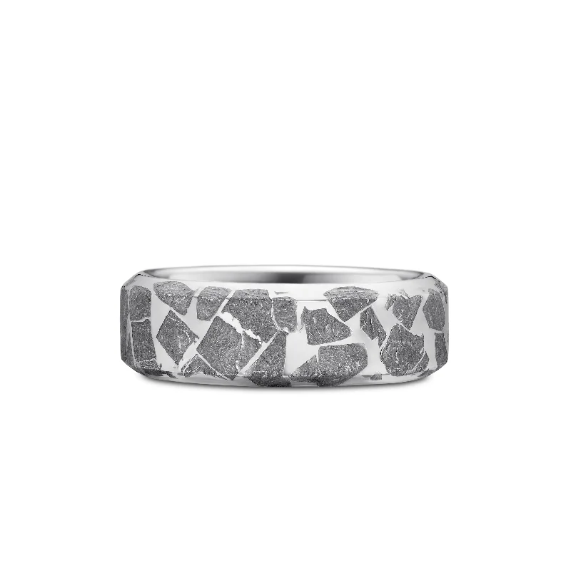 Flash Sale On Exquisite Jewelry – Don't Miss Out Meteorite Band Ring in Sterling Silver\, 8.5mm Flash Sale On Exquisite Jewelry – Don't Miss Out Meteorite Band Ring in Sterling Silver\, 8.5mm