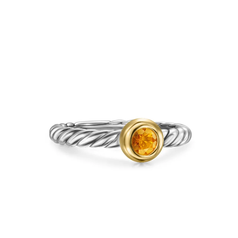 Flash Jewelry Sale – Get Stunning Pieces At Low Prices Petite Cable Ring in Sterling Silver with 14K Yellow Gold and Citrine\, 2.8mm Flash Jewelry Sale – Get Stunning Pieces At Low Prices Petite Cable Ring in Sterling Silver with 14K Yellow Gold and Citrine\, 2.8mm