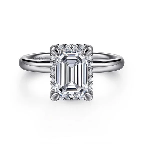 Best Jewelry Sale – Shop Exclusive Designs Now Symphony - 14K White Gold Emerald Cut Hidden Halo Diamond Engagement Ring (Setting Only) Best Jewelry Sale – Shop Exclusive Designs Now Symphony - 14K White Gold Emerald Cut Hidden Halo Diamond Engagement Ring (Setting Only)