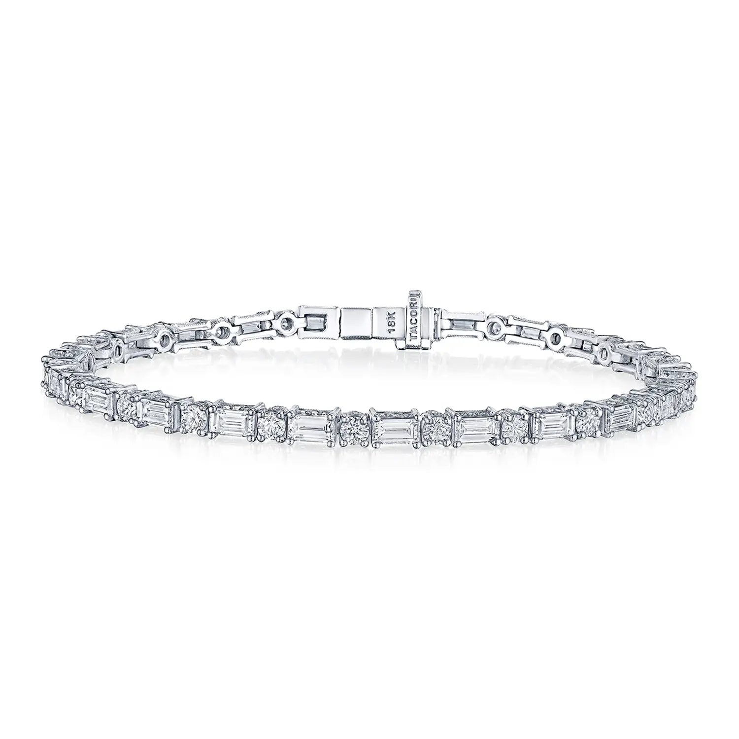 Make Your Outfit Shine With Discounted Jewelry Tacori 18k Round and Baguette Diamond Tennis Bracelet Make Your Outfit Shine With Discounted Jewelry Tacori 18k Round and Baguette Diamond Tennis Bracelet